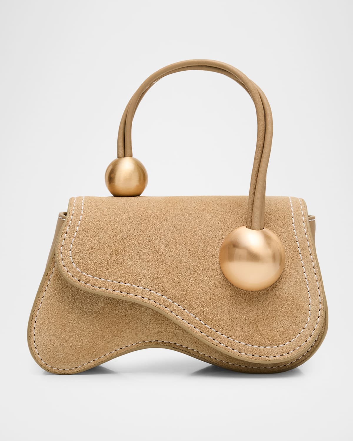 Cult Gaia Kazia Sculptural Suede Crossbody Bag