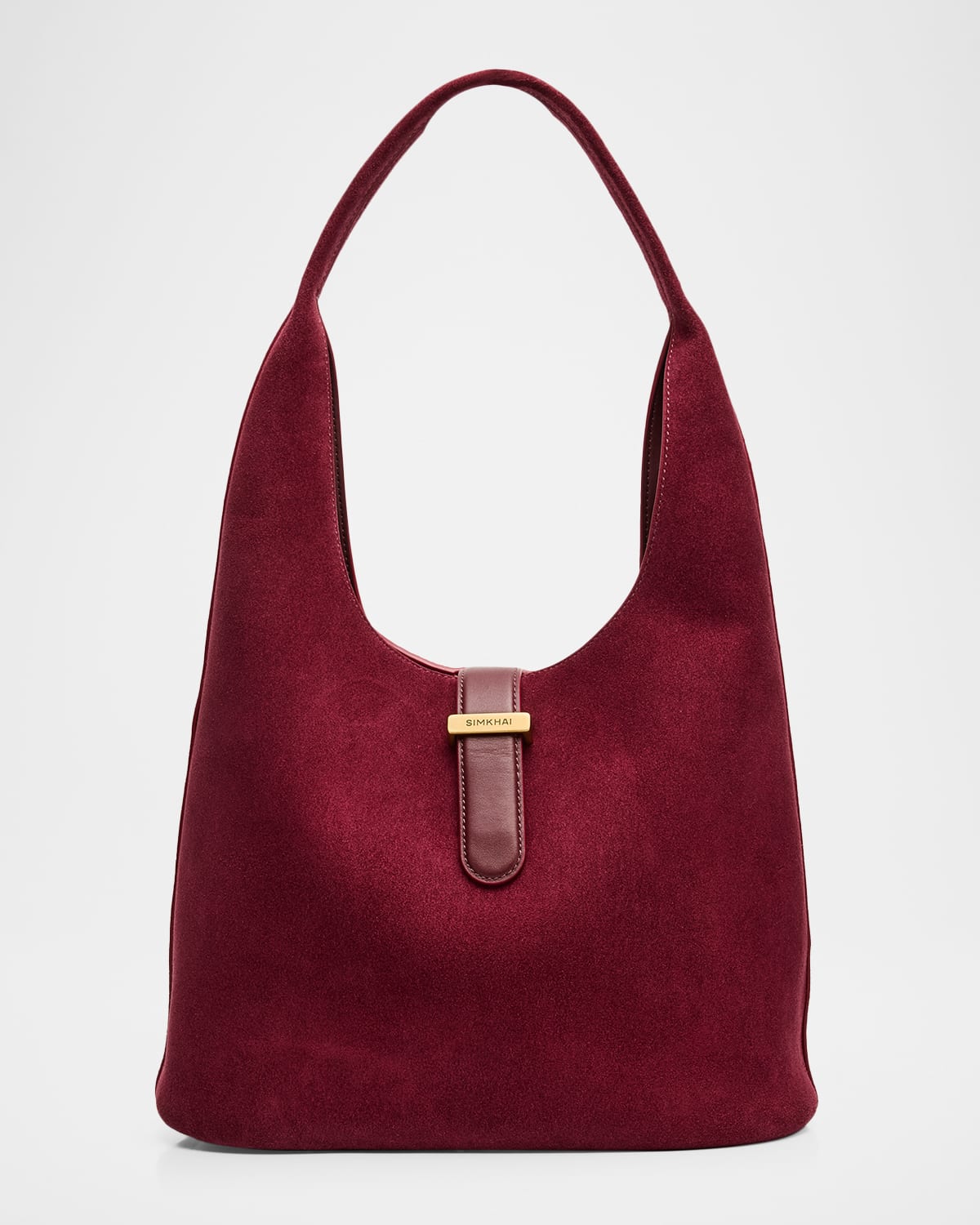 Simkhai Khai Suede Hobo Bag In Red