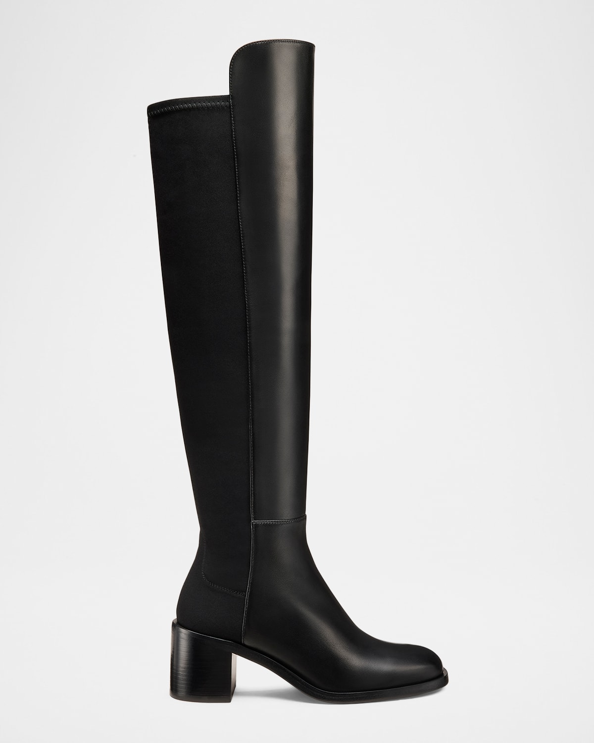 Stuart Weitzman 5050 Finn Leather Over-the-knee Boots In Black