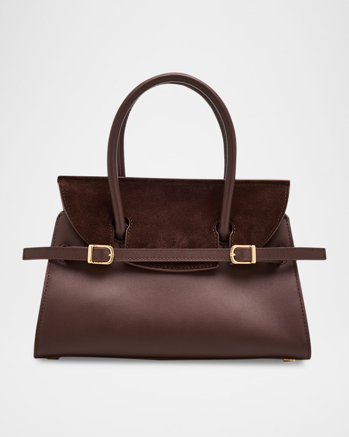 Simkhai River Small Suede Flap Top-handle Bag In Burgundy