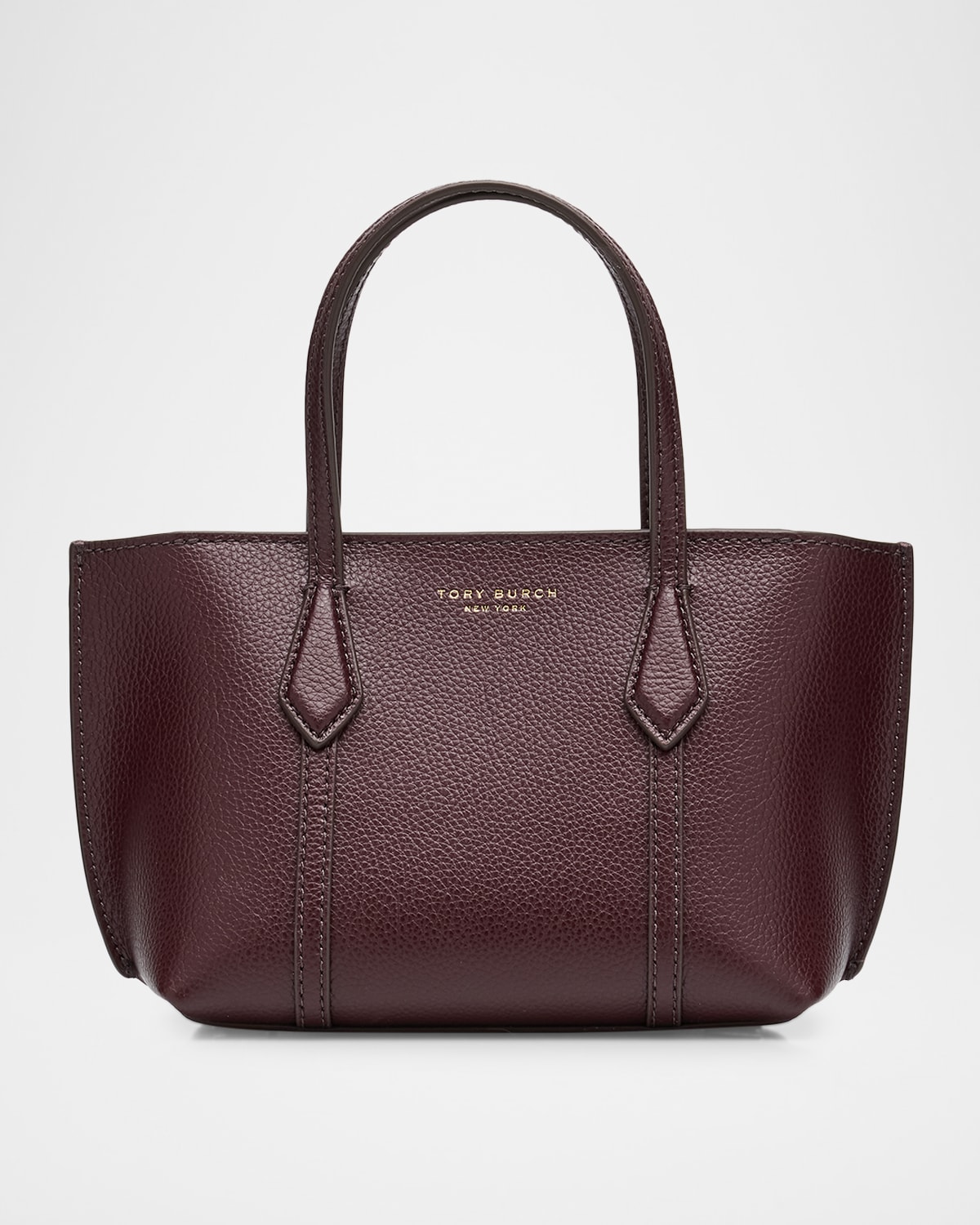 Tory Burch Perry Mini Leather Crossbody Tote Bag In Black