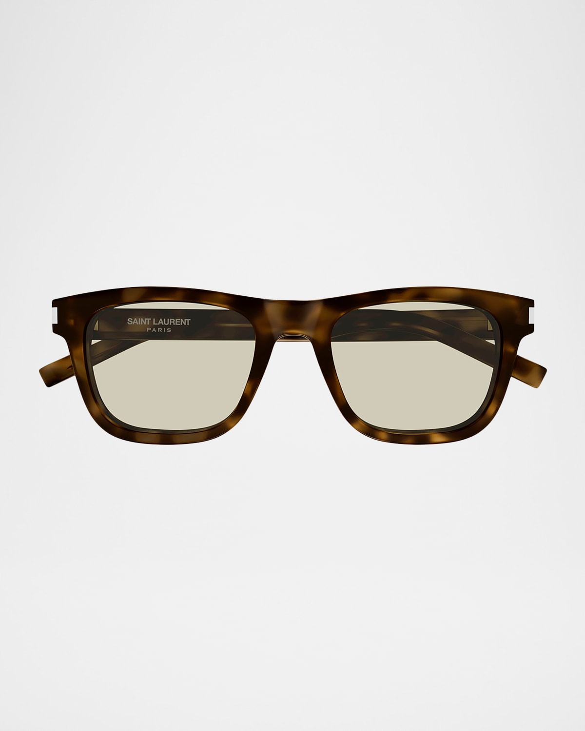 Saint Laurent Men's Rectangle Acetate Sunglasses In Brown