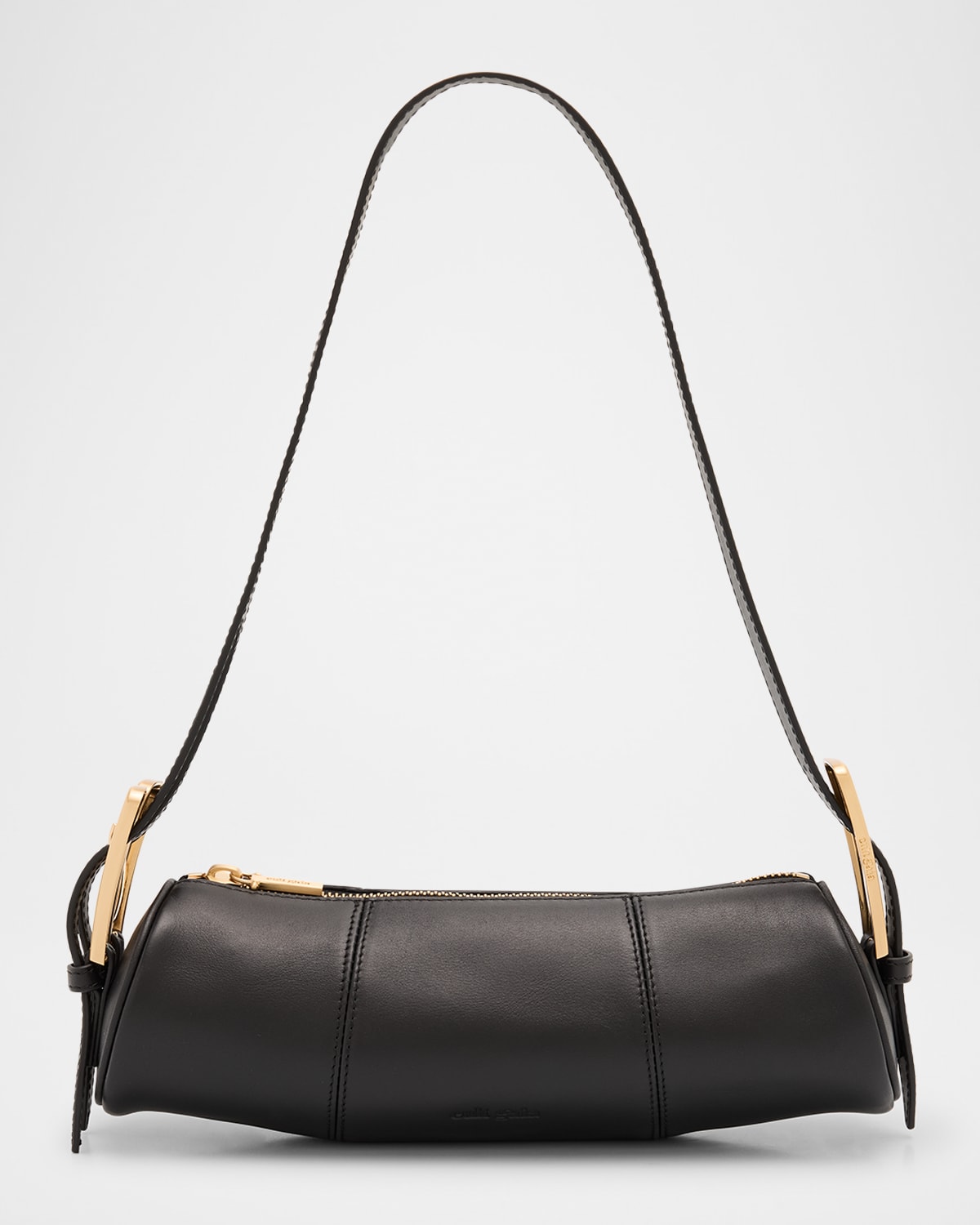 Cult Gaia Laina Baguette Leather Shoulder Bag In Black
