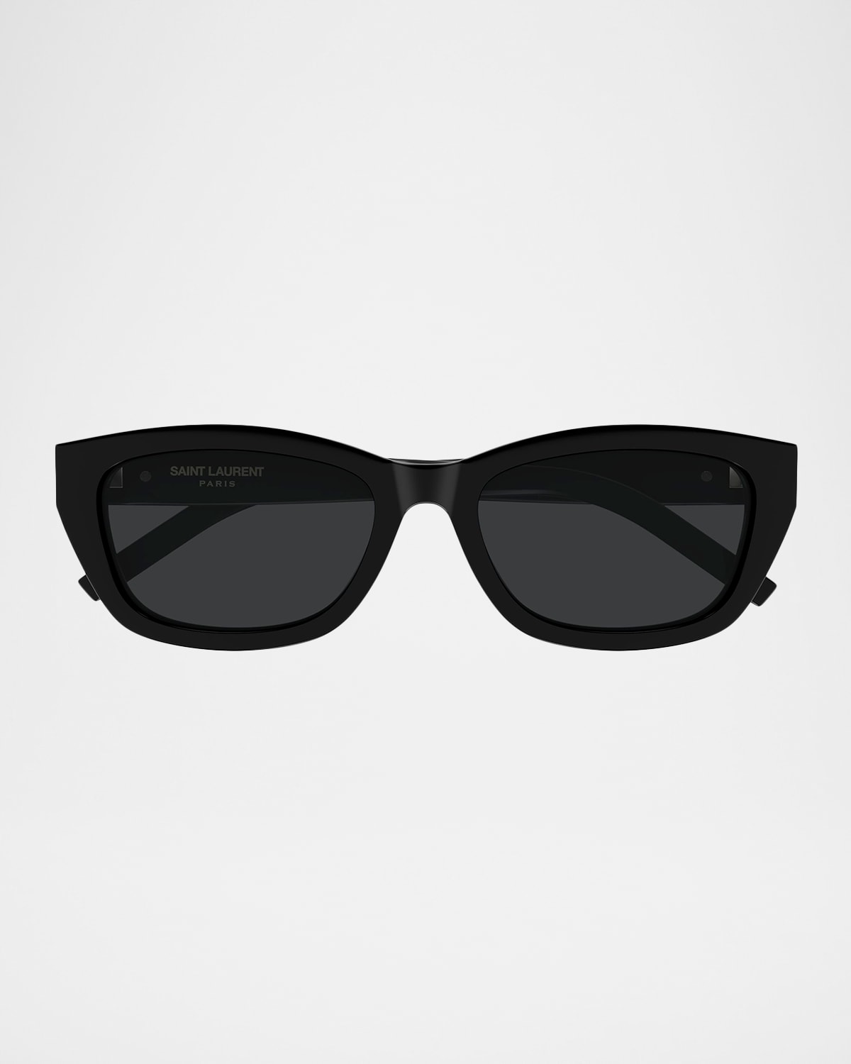 Saint Laurent Ysl 55mm Rectangular Acetate Sunglasses In Black