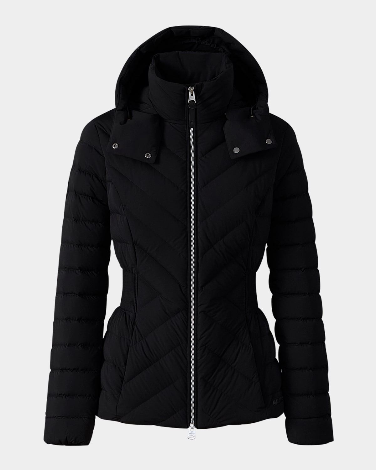 Mackage Idalee Light Down Jacket With Detachable Hood In Black