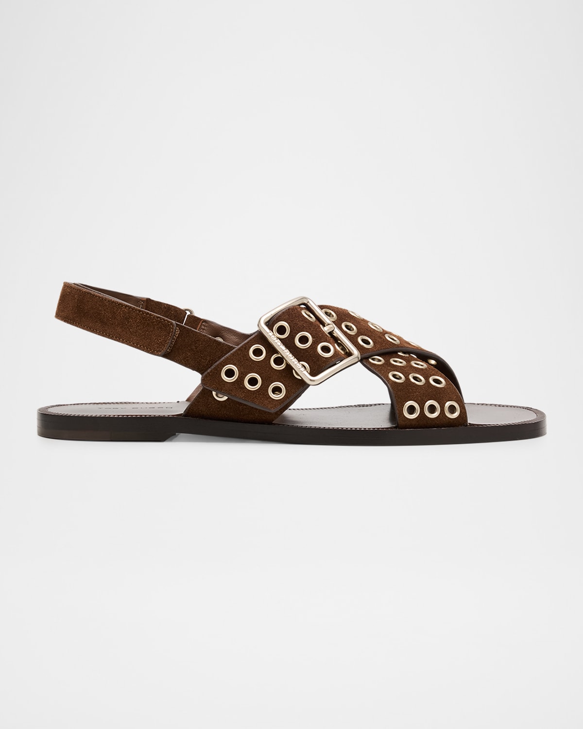 Tory Burch Suede Crisscross Slingback Sandals In Brown