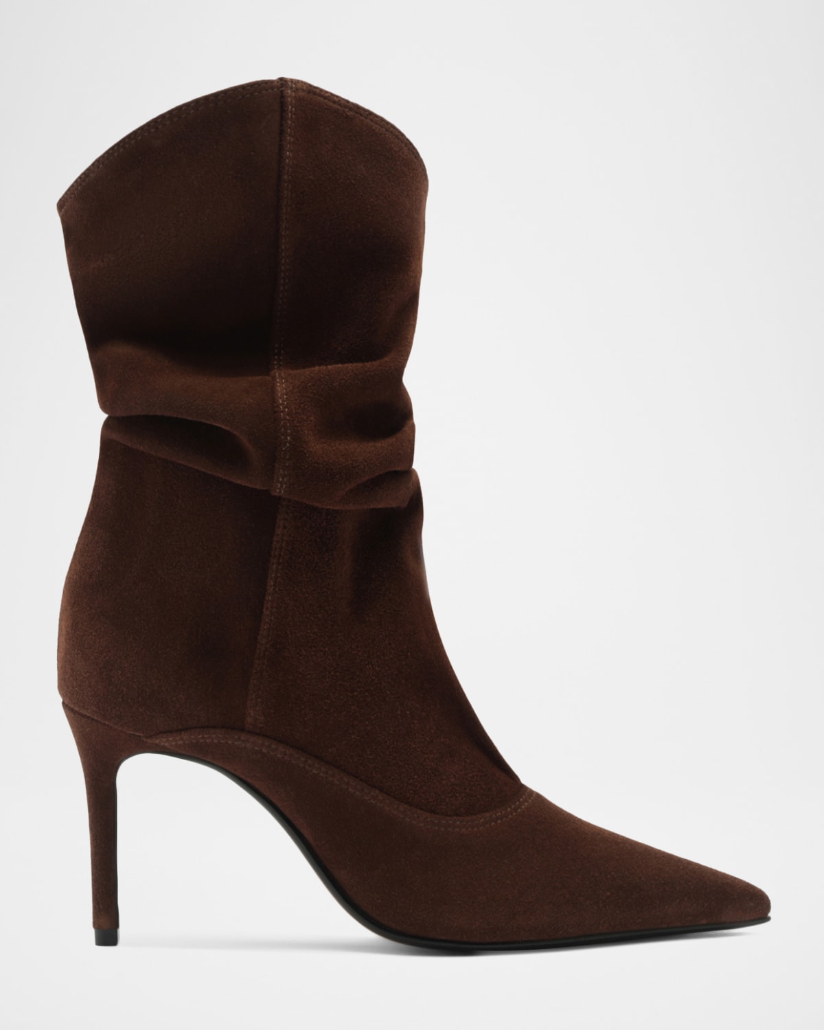 Schutz 85mm Maryana Slouch Nubuck Booties In Brown
