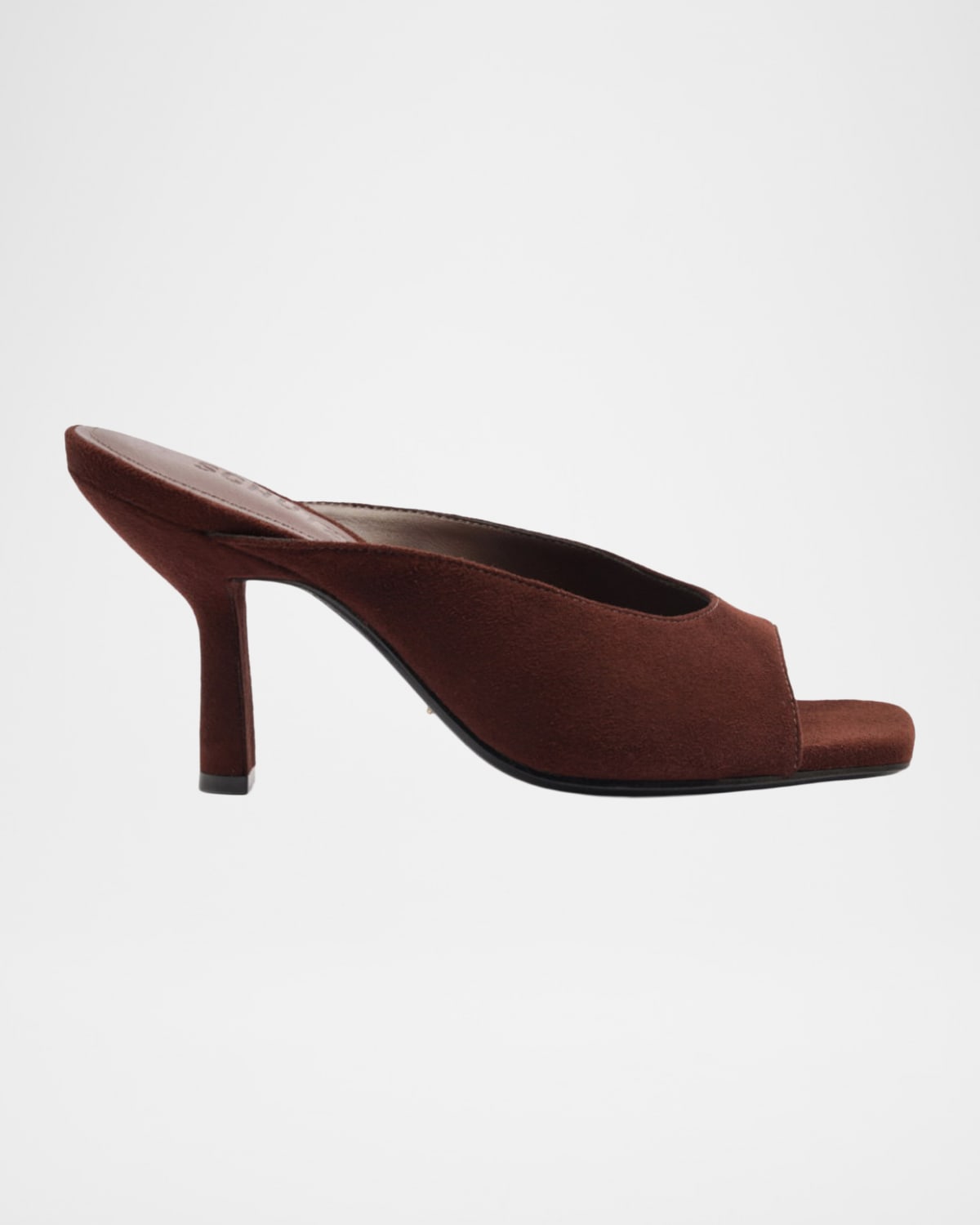 Schutz Finley Suede Mule Sandals In Brown