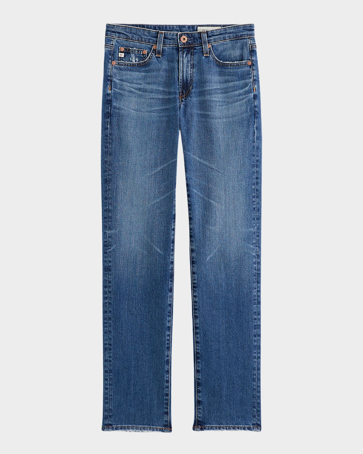 Ag Sandra Low-rise Slim Straight Jeans In Blue