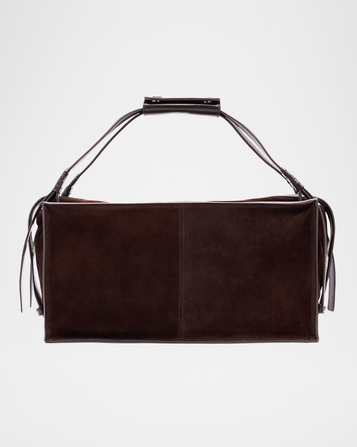 Staud Harold Slouchy Suede Top-handle Bag In Brown
