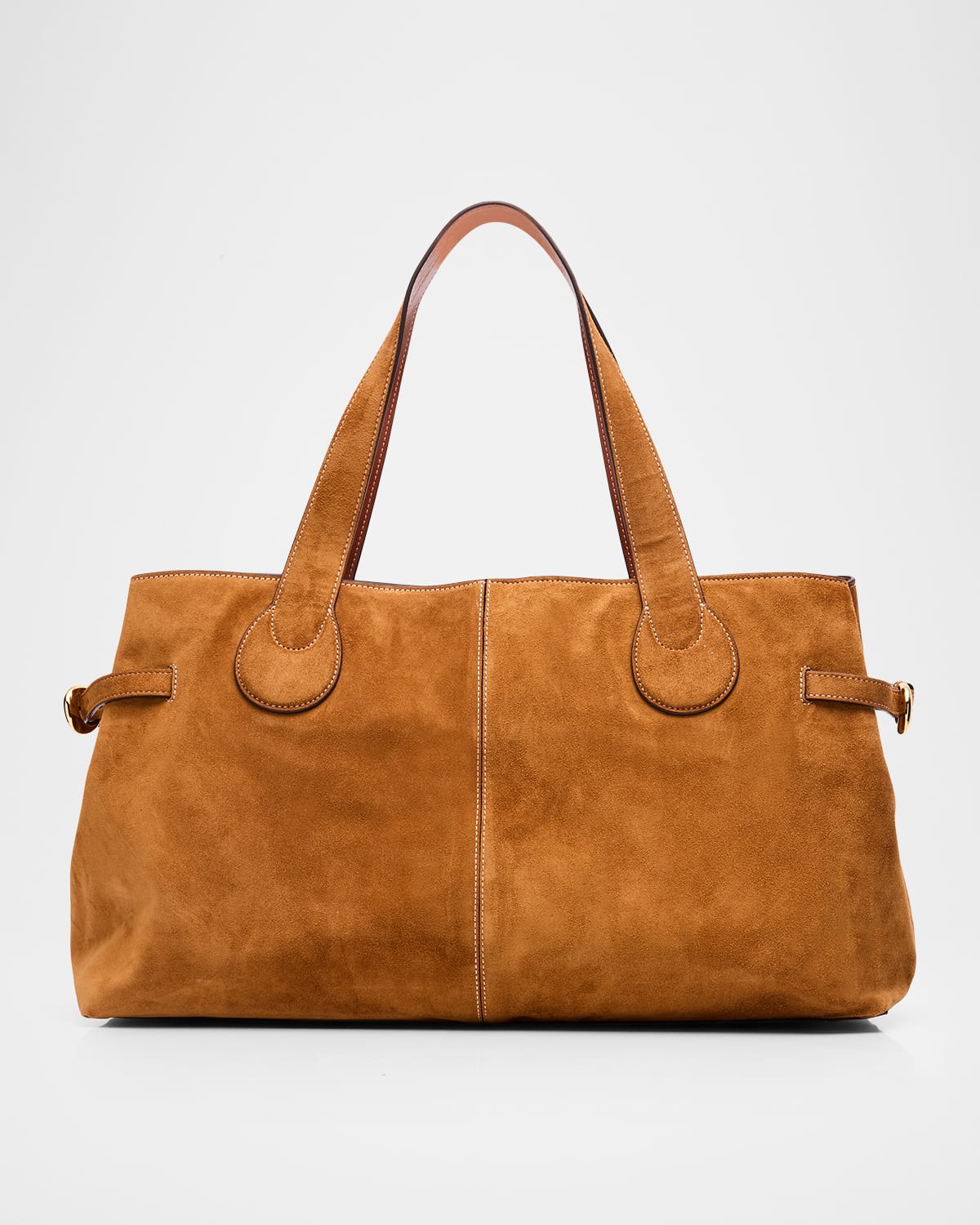 STAUD Piper East-West Suede Tote Bag