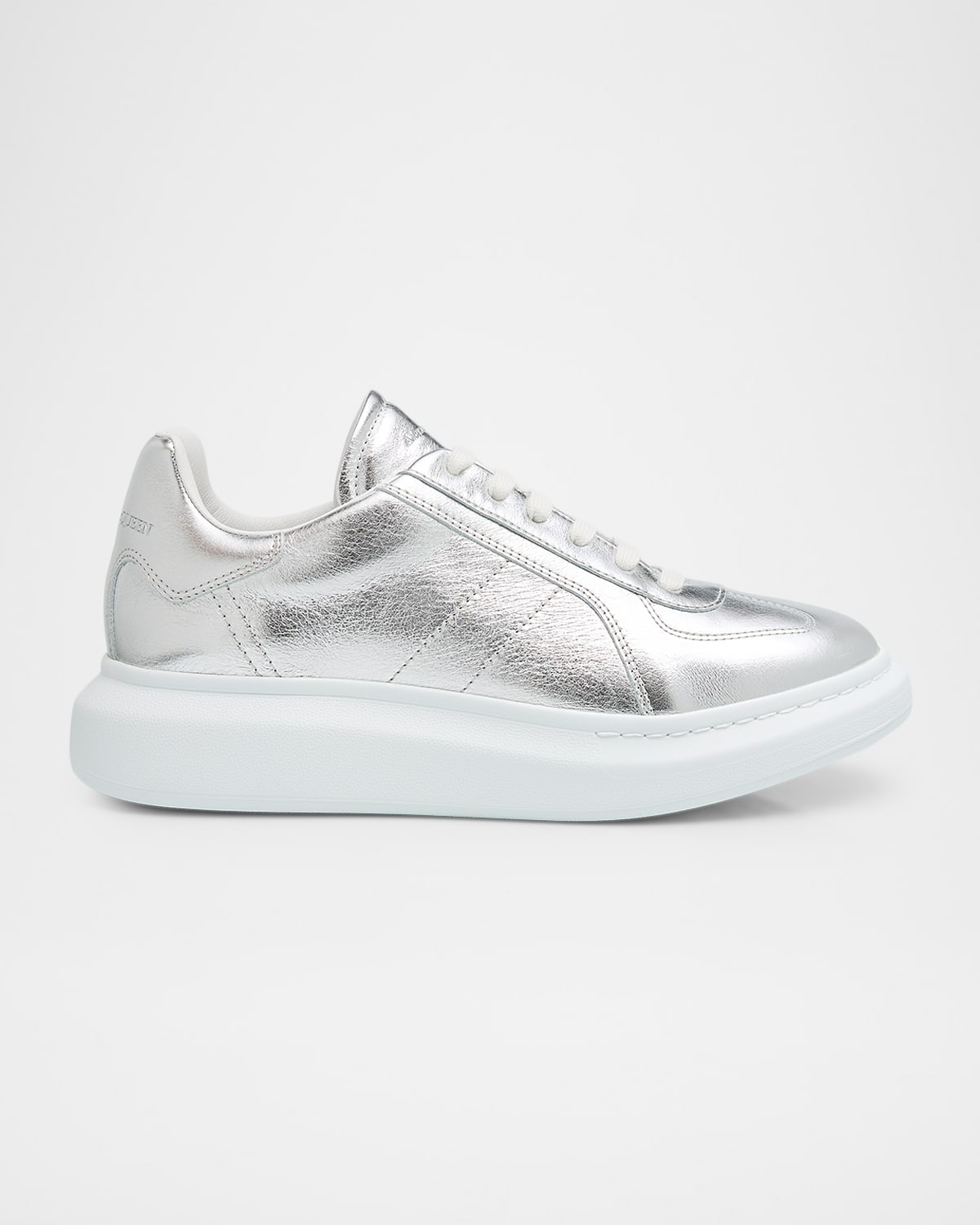 McQueen Men 's Metallic-Trim Leather Low-Top Sneakers