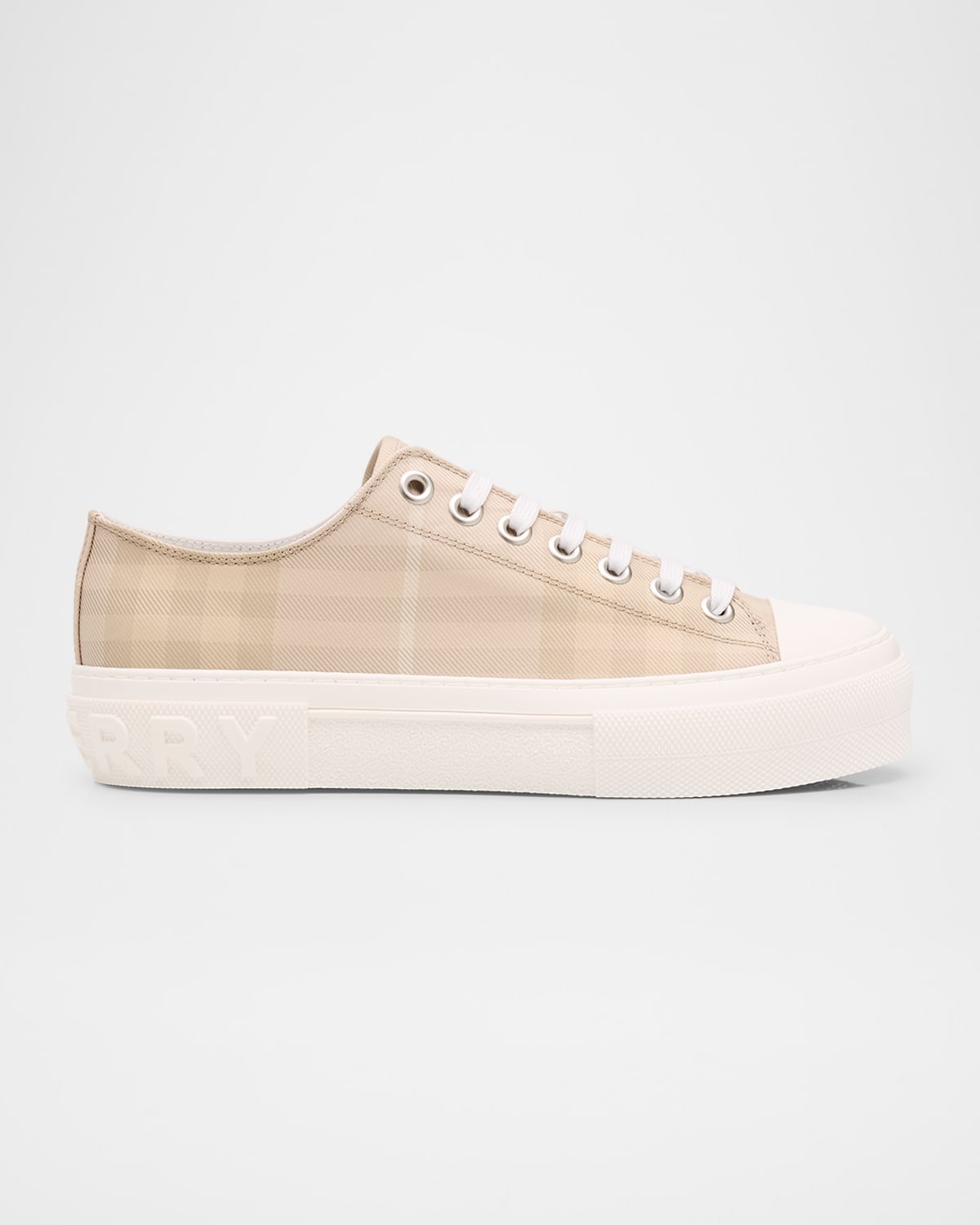 Burberry Jack Check Low-top Sneakers In Brown