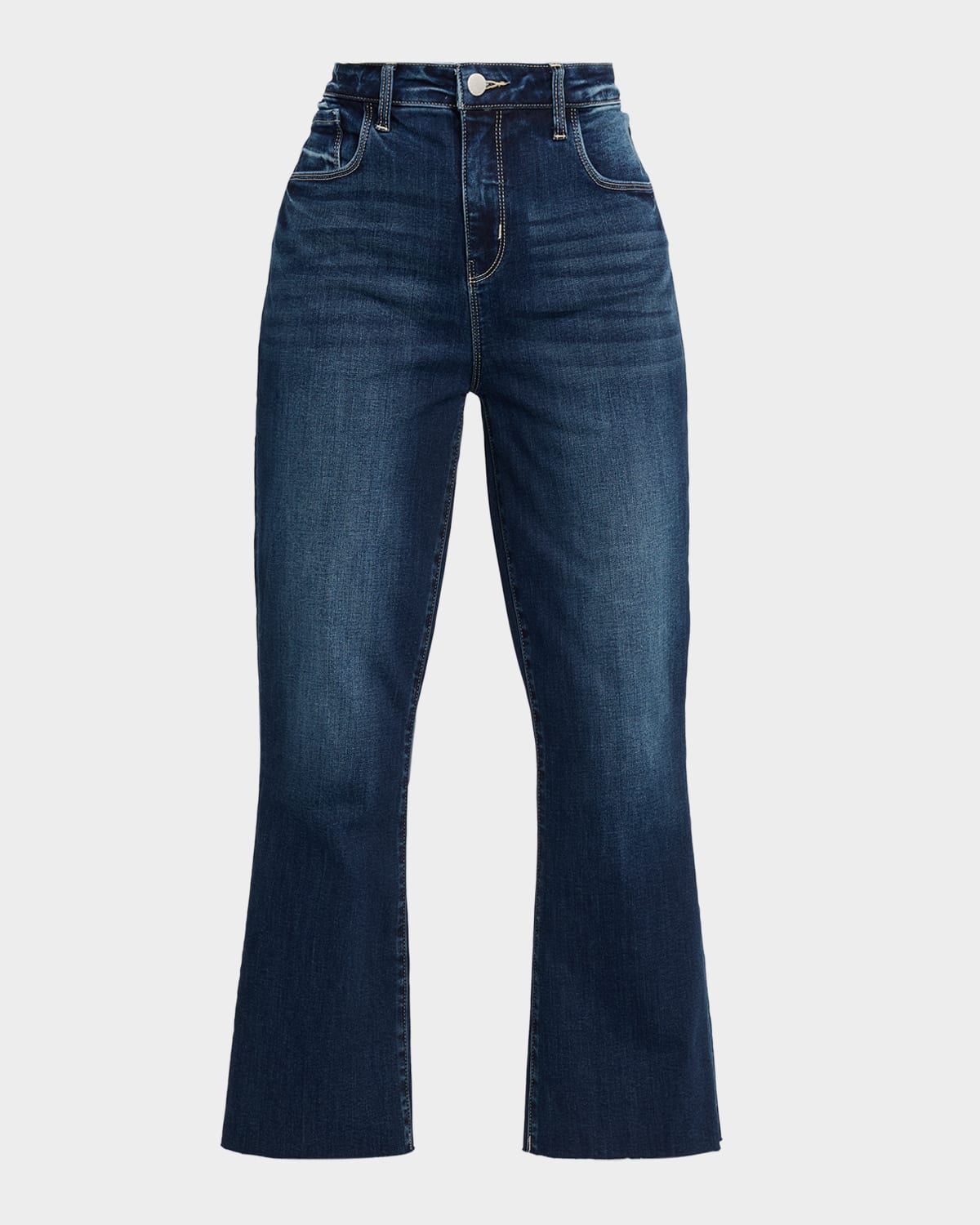 L 'Agence Kendra High-Rise Crop Flare Jeans