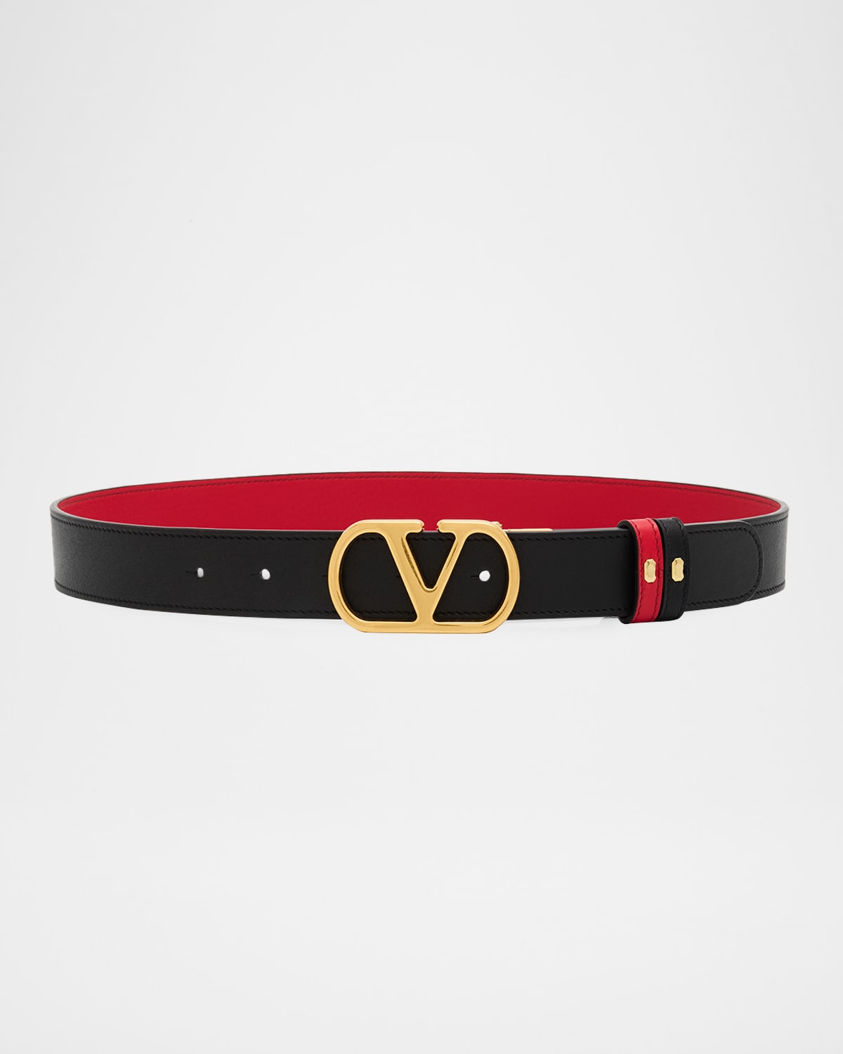 Valentino Garavani VLogo Signature Reversible Leather Belt, 30mm