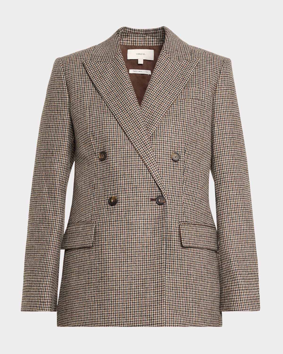 Vince Houndstooth Double-breasted Blazer