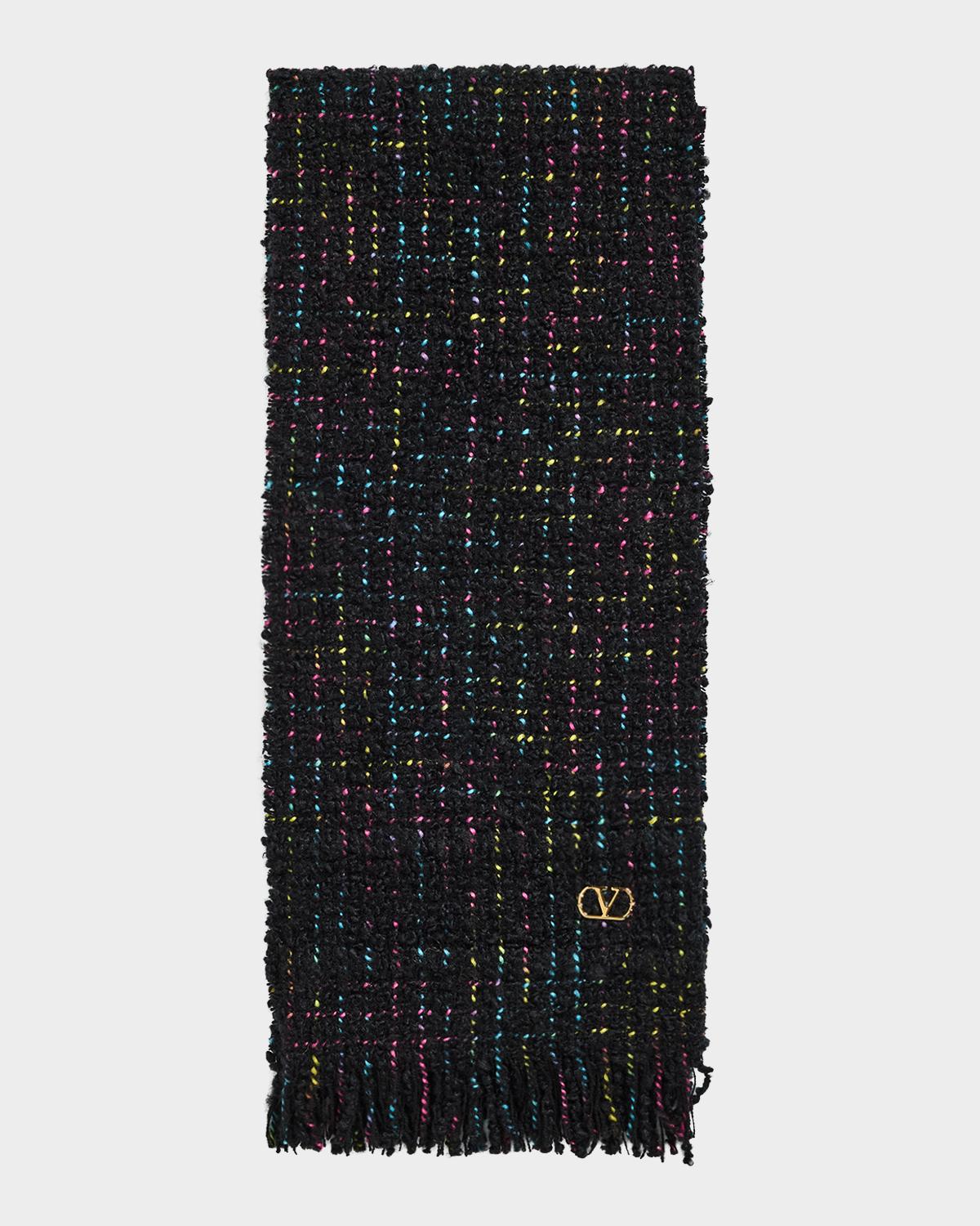 VLogo Signature Cashmere and Wool Jacquard Scarf