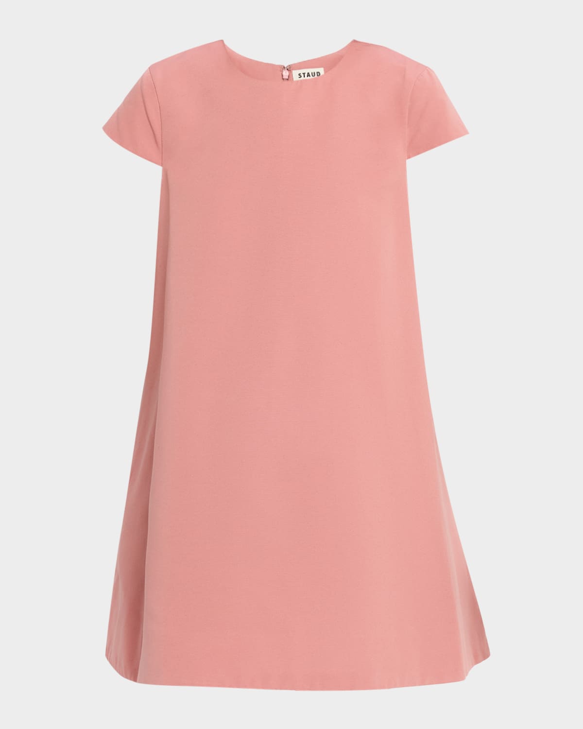 Staud Mia Cap-sleeve Mini Dress In Pink