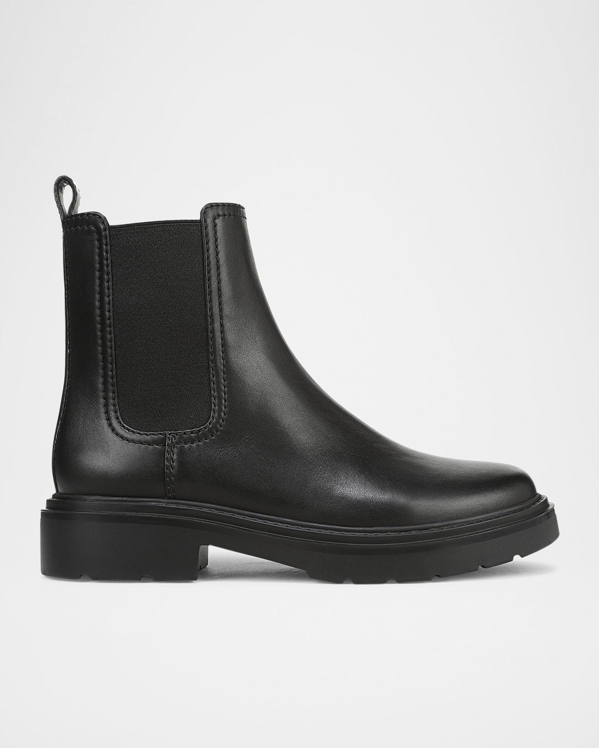 Vince Pinecrest Ii Leather Lug-sole Chelsea Boots In Black