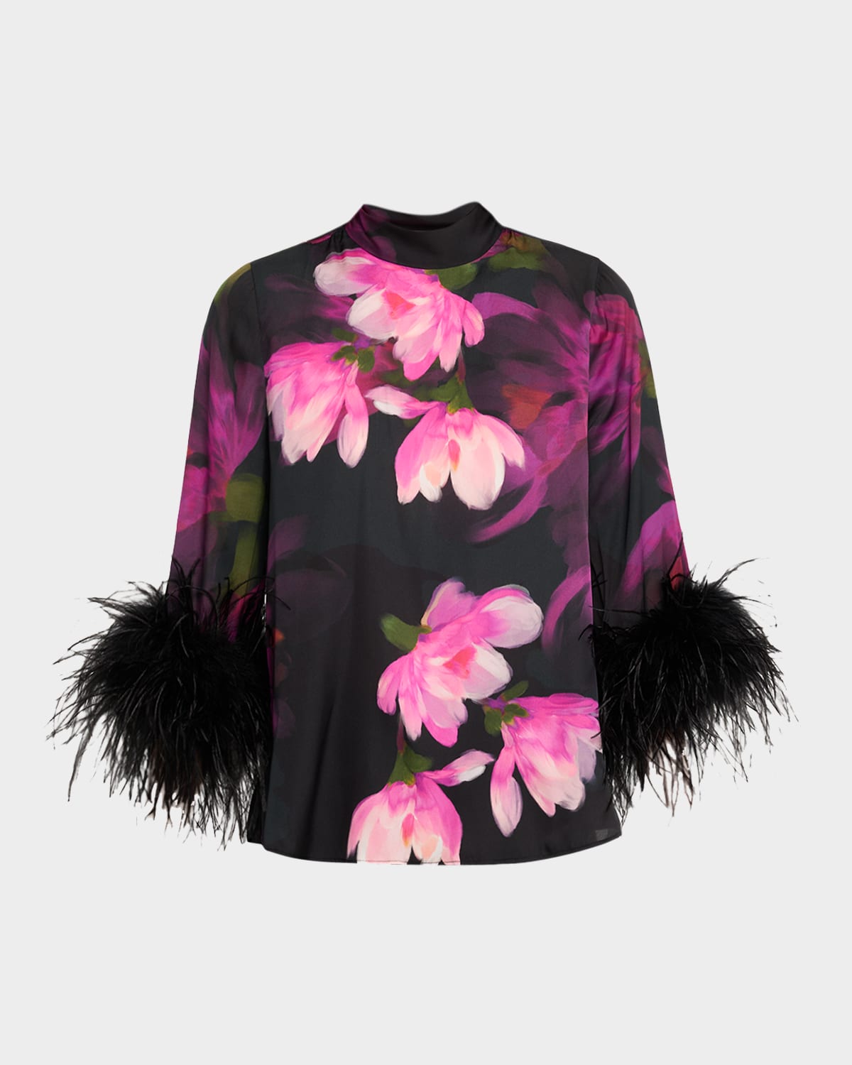 Ungaro Theo Floral Stretch-silk Georgette Blouse In Multi