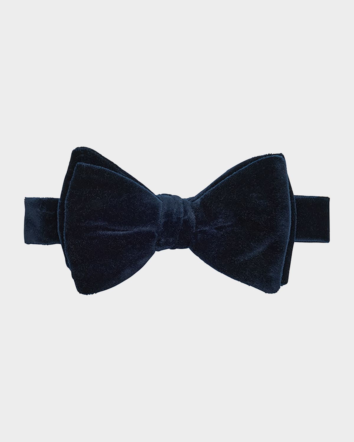 Ralph Lauren Purple Label Pre-tied Cotton Velveteen Bow Tie In Blue