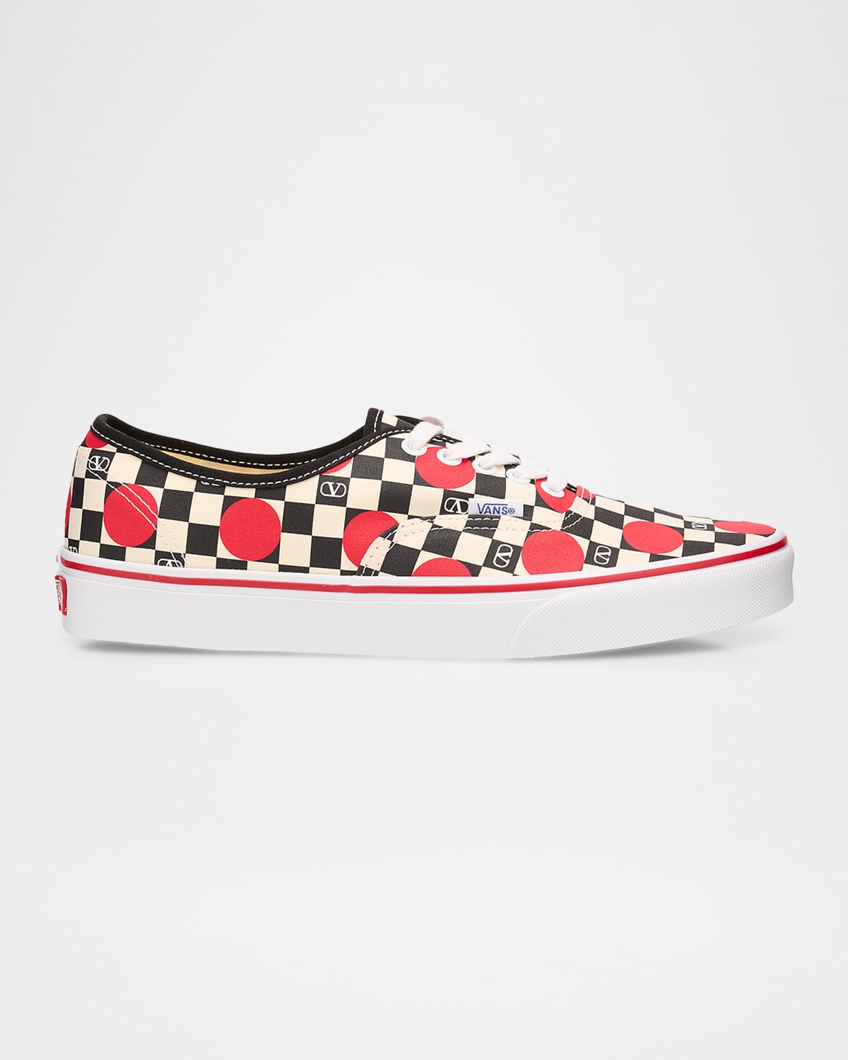 Valentino Garavani x Vans Men 's Authentic Checkerboard Canvas Low-Top Sneakers
