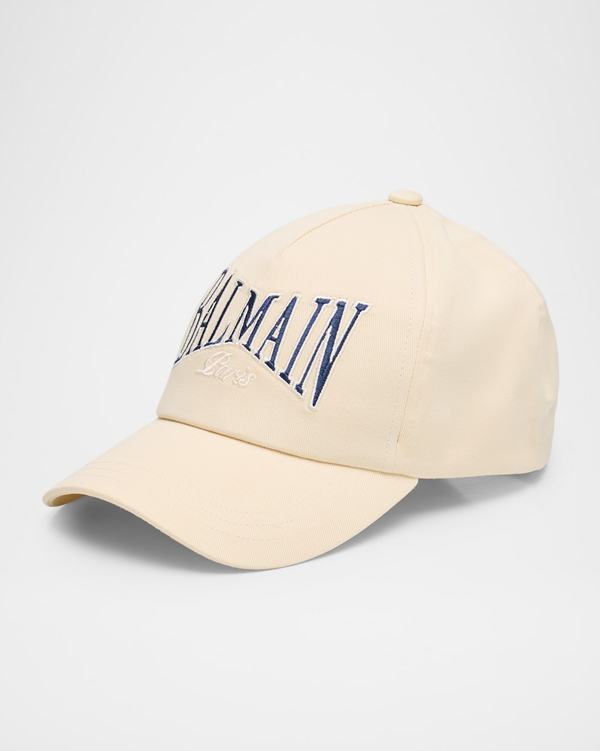 Balmain Men's Logo-engraved Cotton Baseball Cap In Neutral