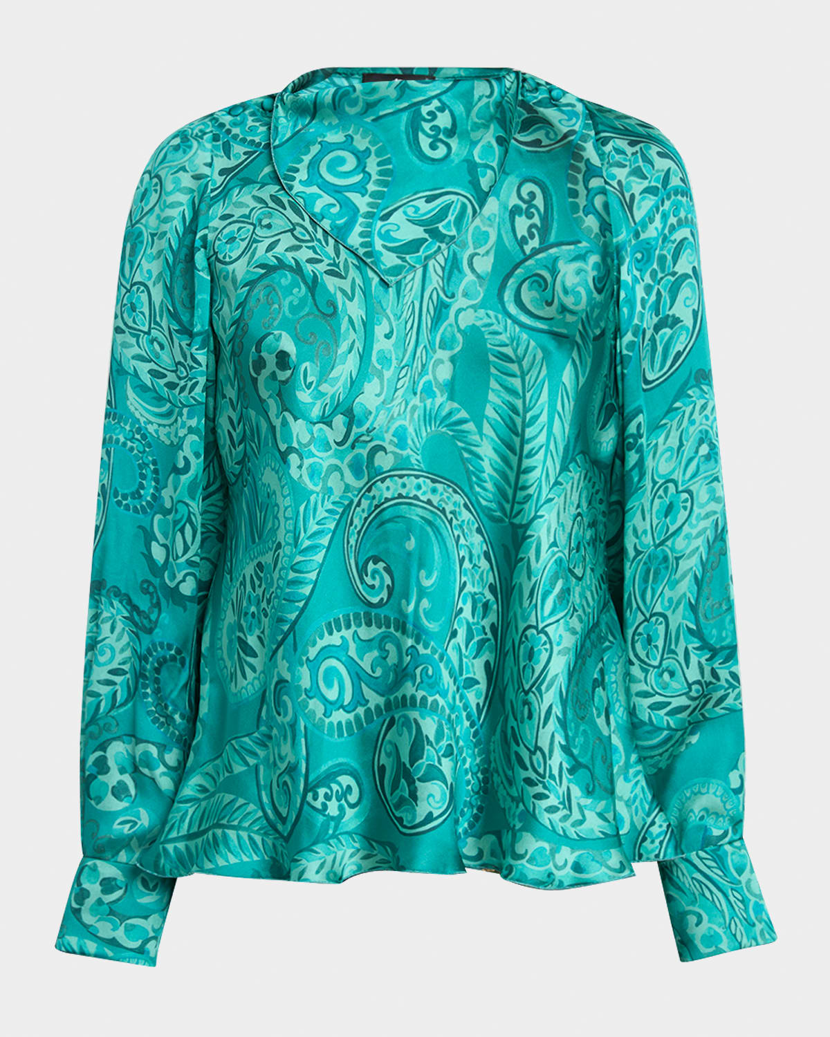 Etro Paisley Scarf Blouse In Blue