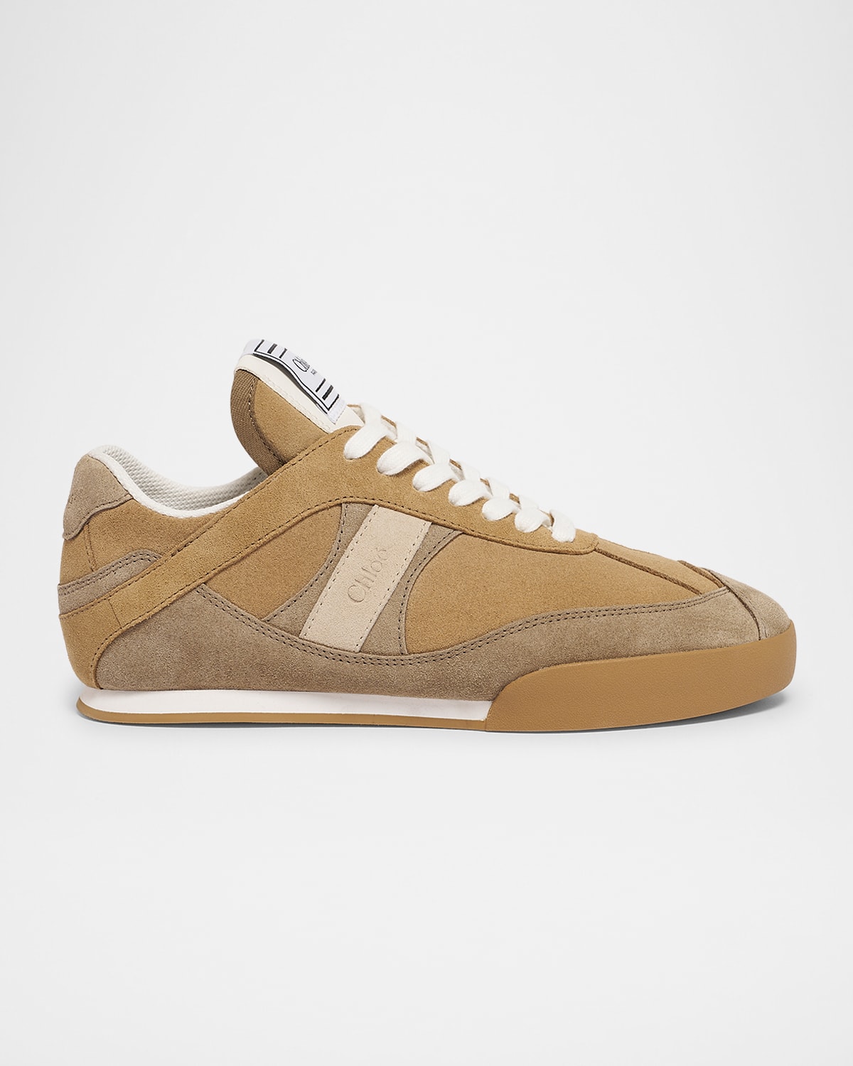 Chloé Kick Suede Retro Low-top Sneakers In Brown