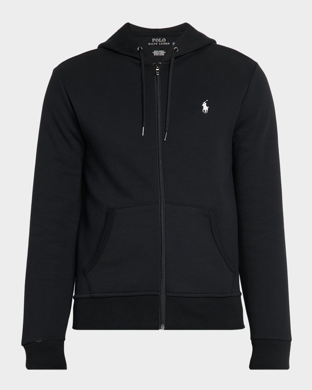 Polo Ralph Lauren Cotton Blend Sweatshirt With Embroidered Logo On The Front In Black