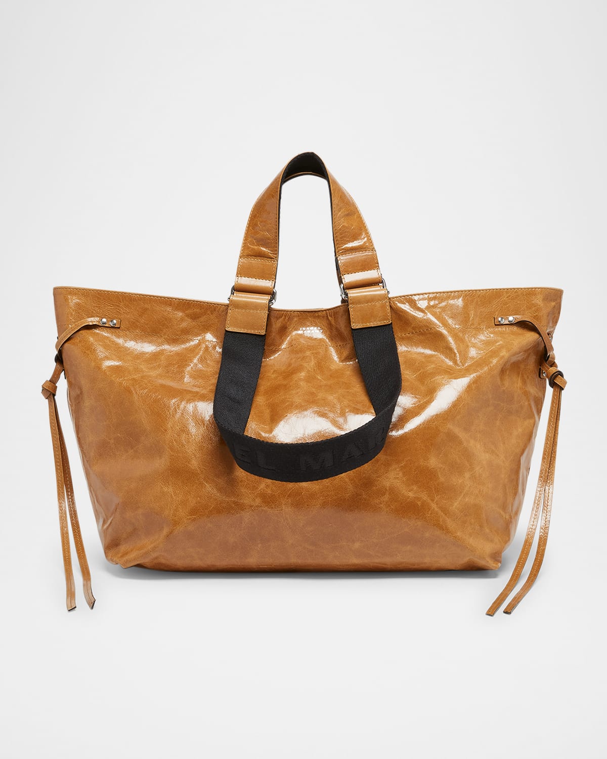 Isabel Marant Wardy Soft Leather Tote Bag In Brown