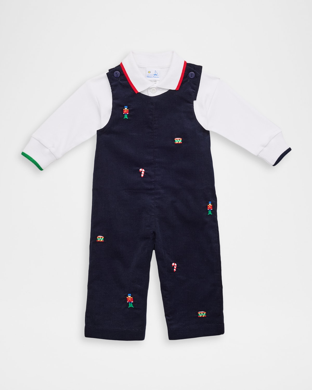 Florence Eiseman Kids' Boy's Corduroy Longall & Shirt Set In Blue