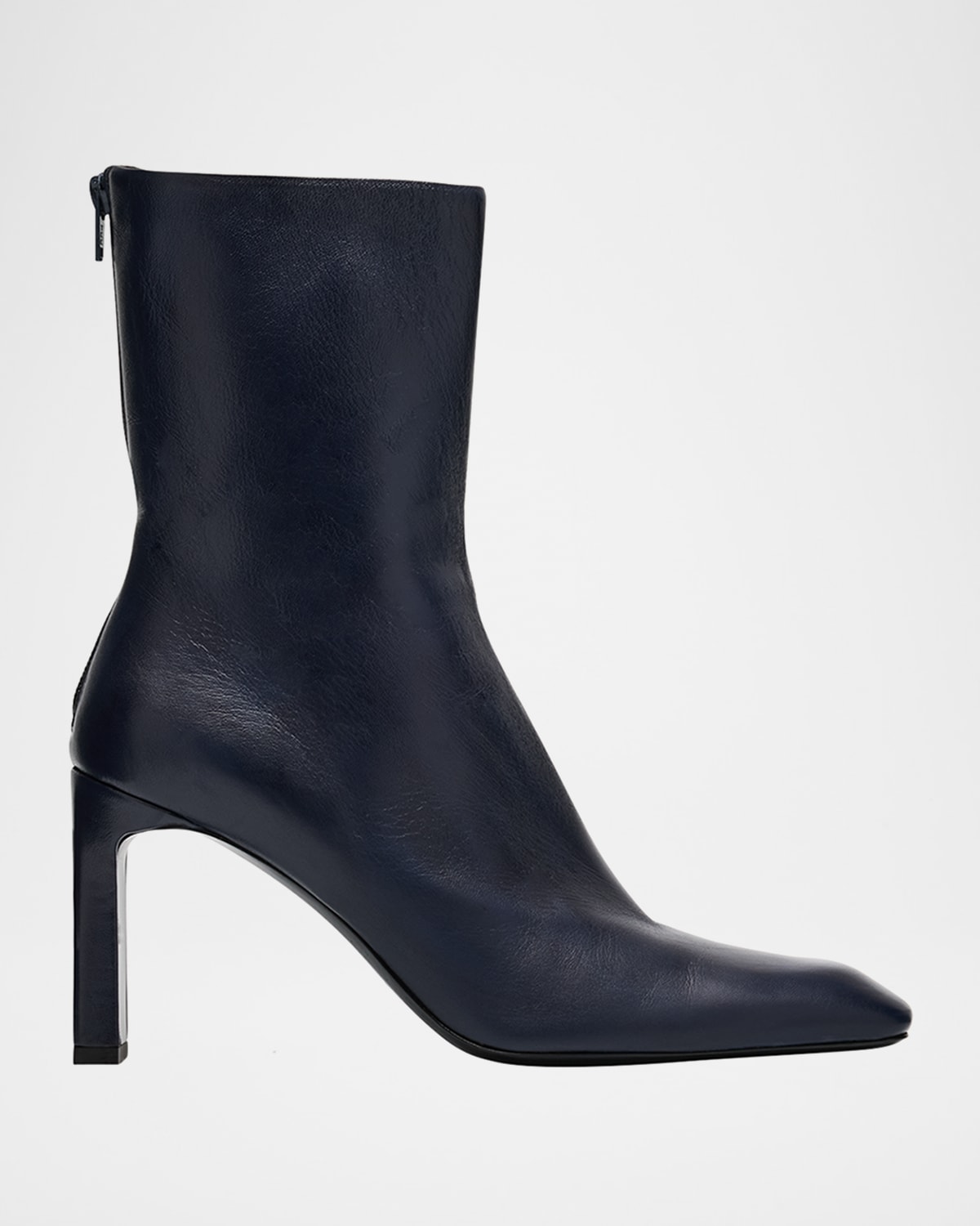 Totême Leather Ankle Booties In Blue