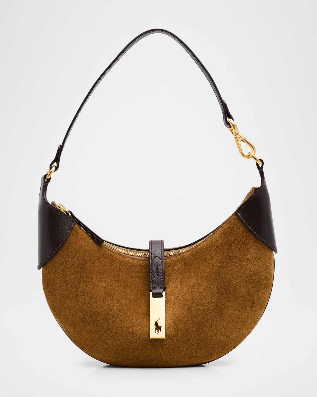 Polo Ralph Lauren Polo Id Suede Mini Shoulder Bag