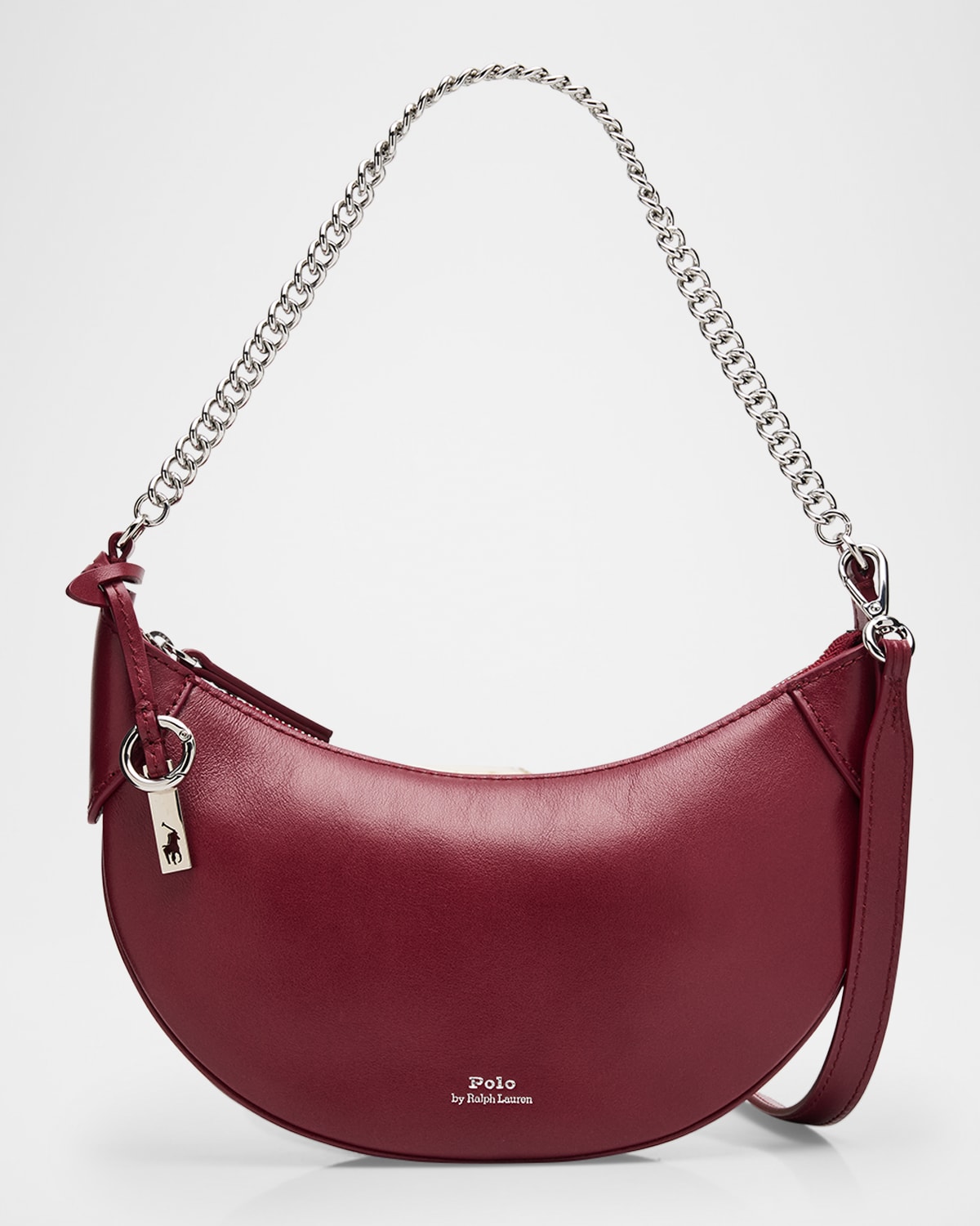 Polo Ralph Lauren Polo Id Leather Mini Chain Bag In Red