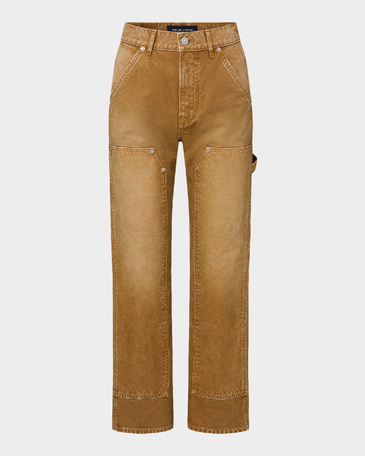 Veronica Beard Dylan High-rise Straight Ankle Jeans In Brown