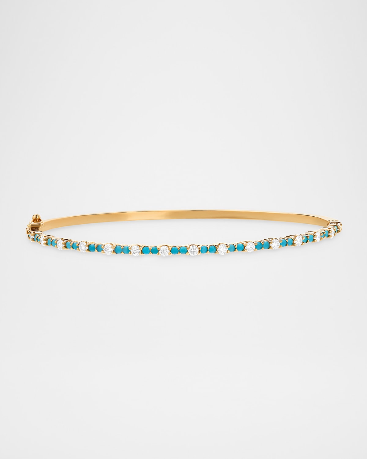 LANA 14K Turquoise and Diamond Bangle