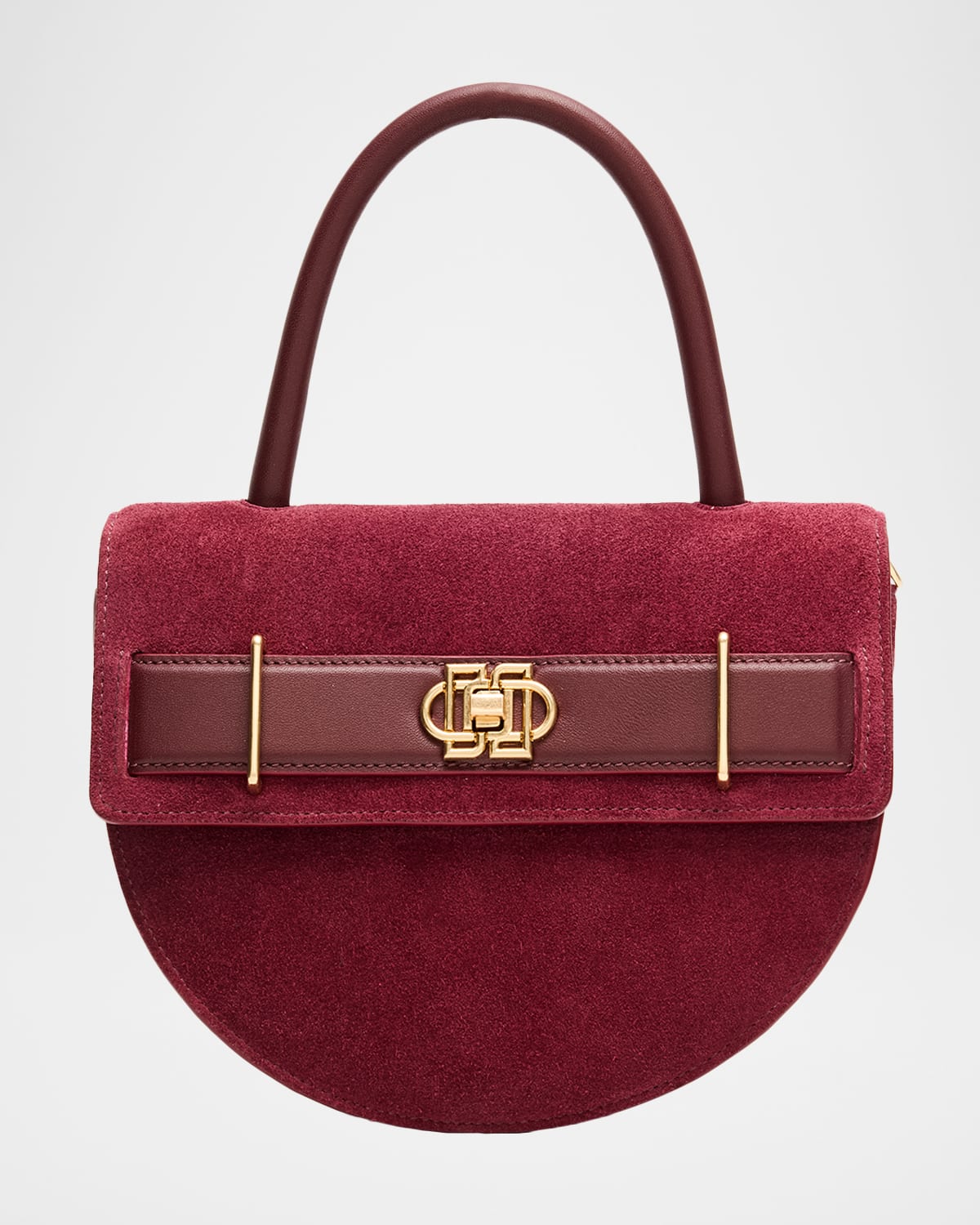 SIMKHAI Roan Half-Moon Suede Crossbody Bag