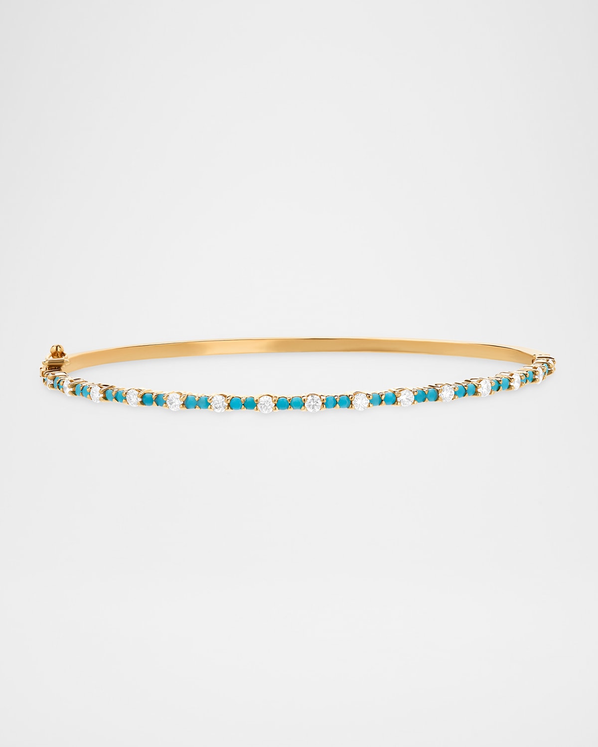 LANA 14K Turquoise and Diamond Bangle