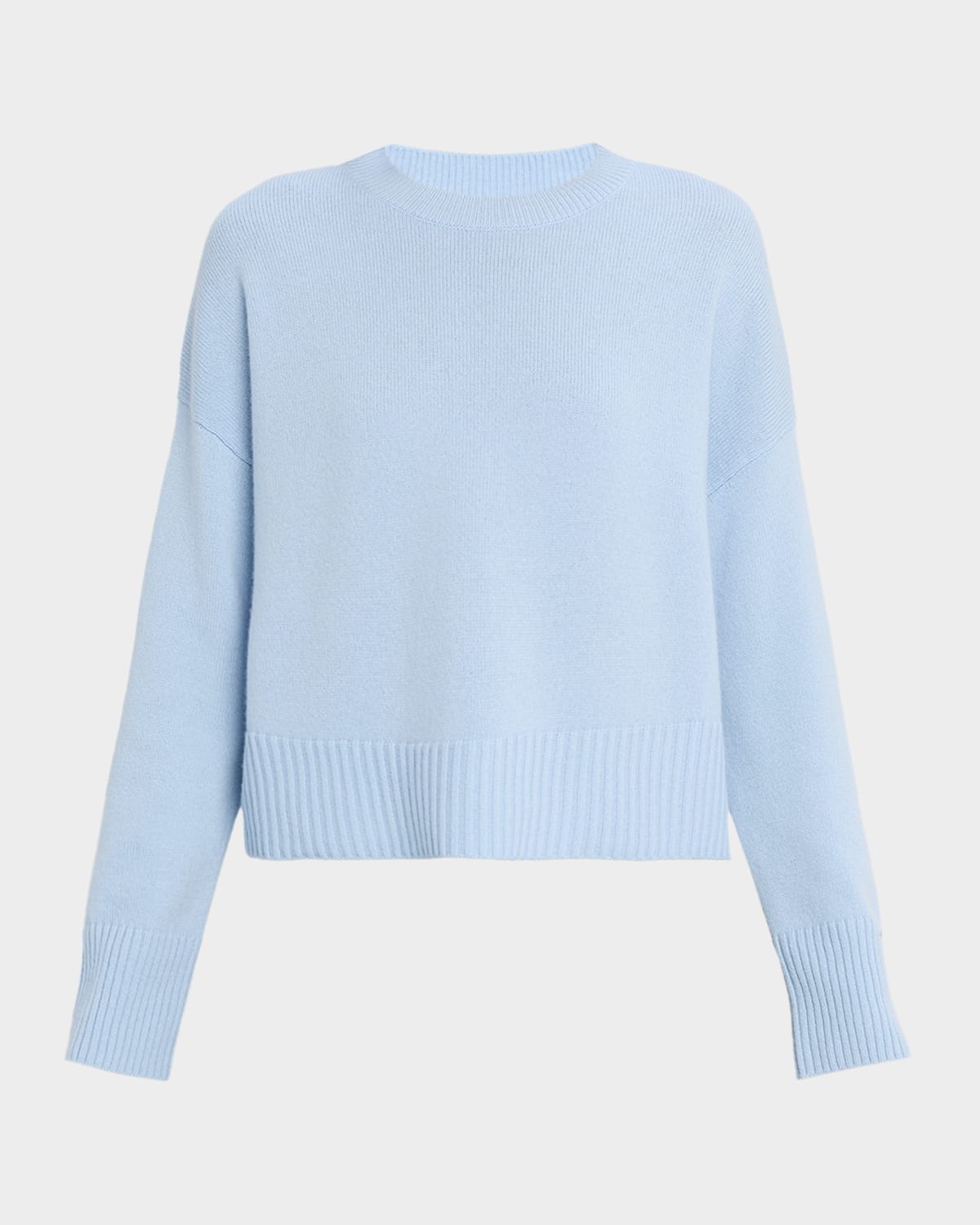 Lafayette 148 Cashmere Crewneck Cropped Sweater In Purple