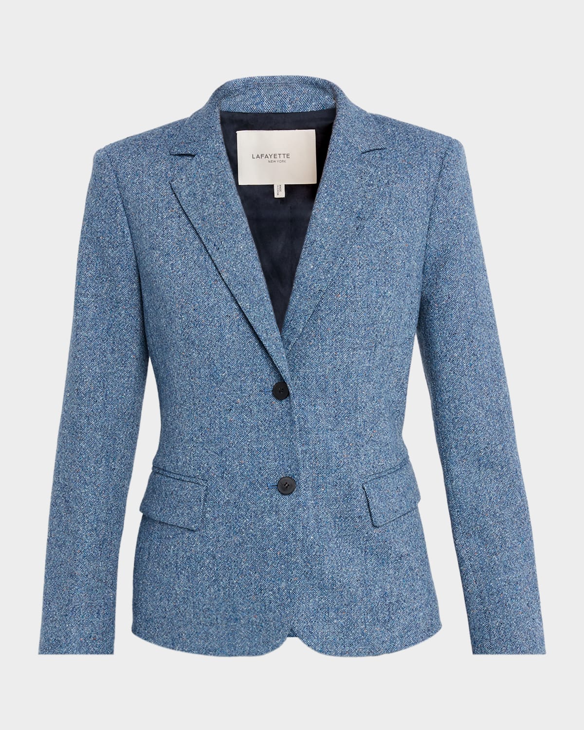 Lafayette 148 New York Single-Breasted Donegal Tweed Blazer