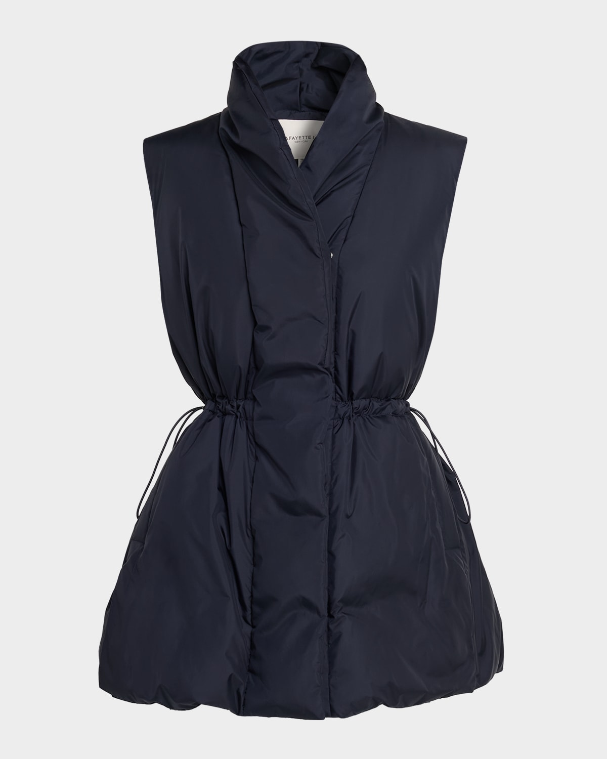 Lafayette 148 Recycled Tech Down Puffer Vest In Black