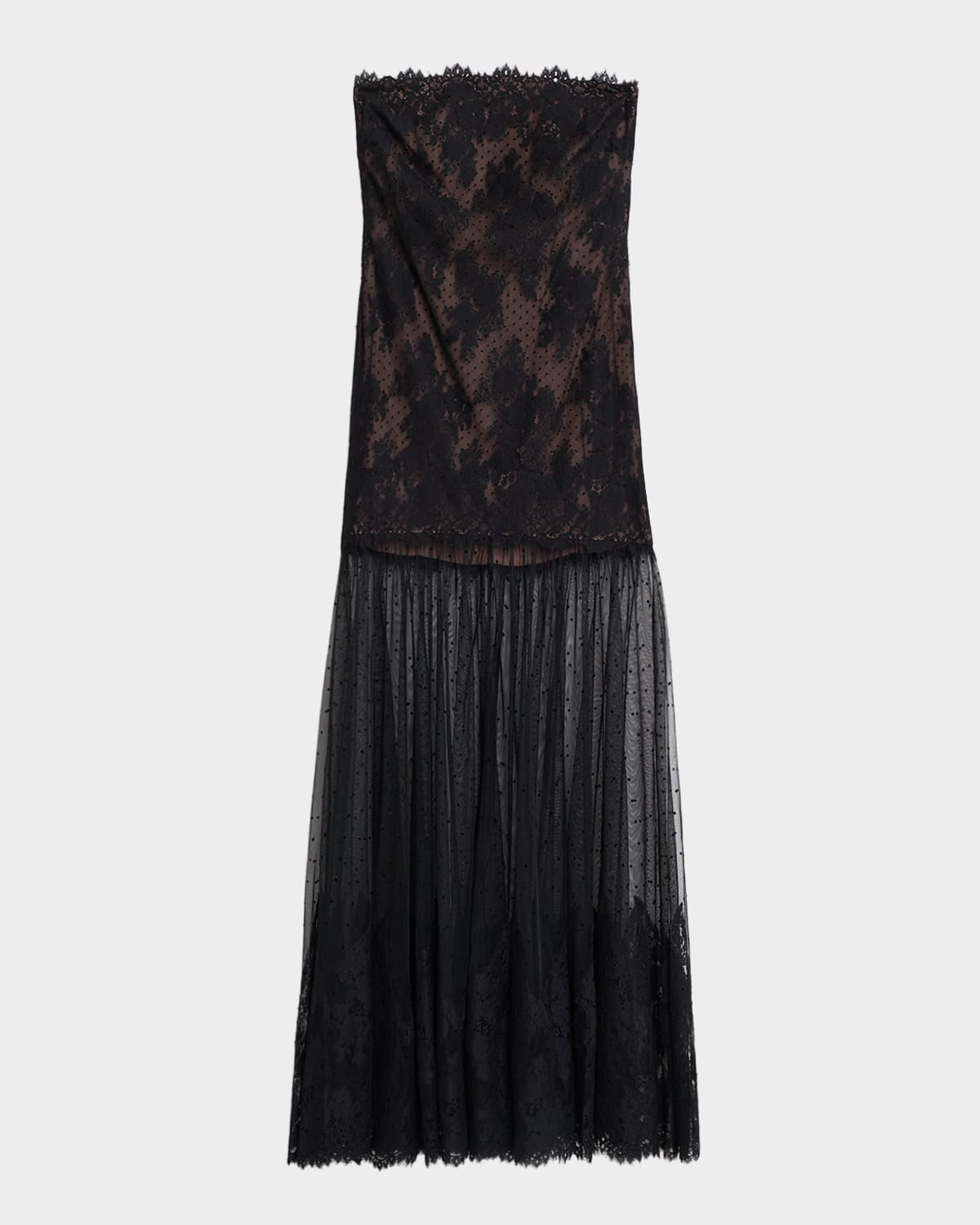Retrofete Vespera Strapless Lace Dress