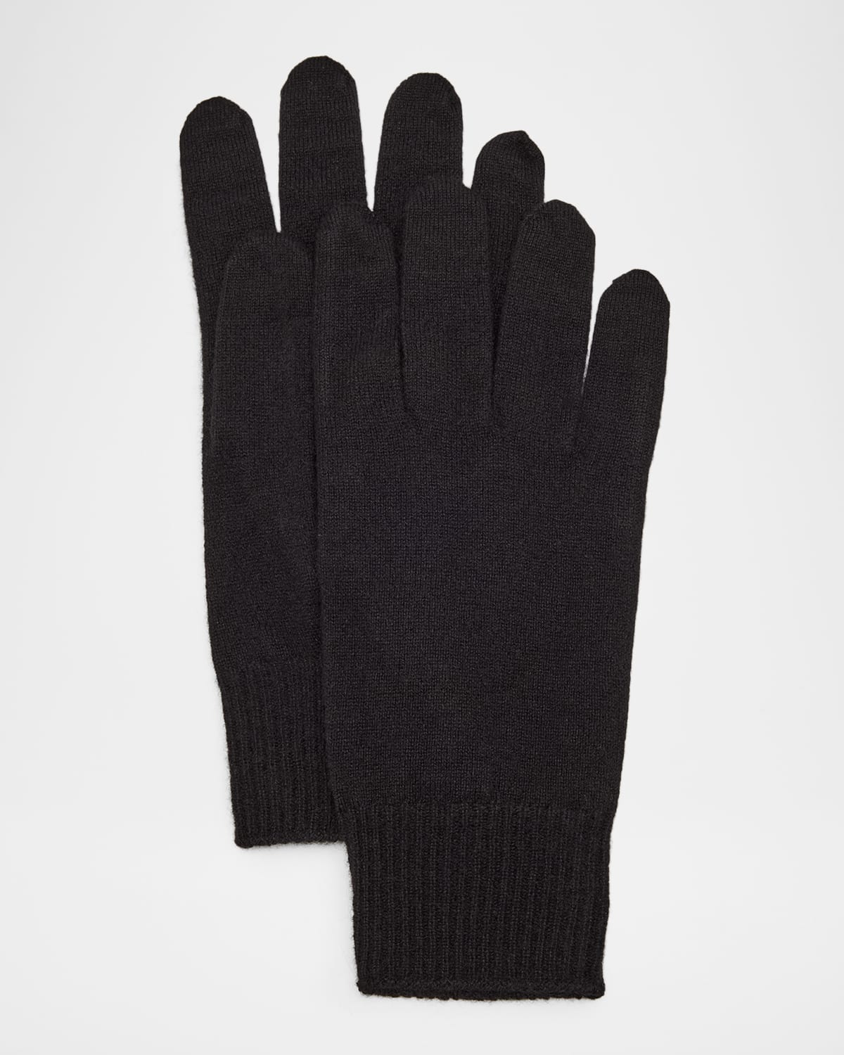 The Row Leomarie Cashmere Knit Gloves In Blue