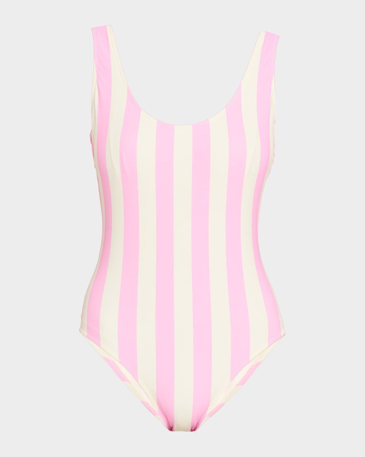 Solid & Striped The Anne-marie Striped One-piece Swimsuit In Pink