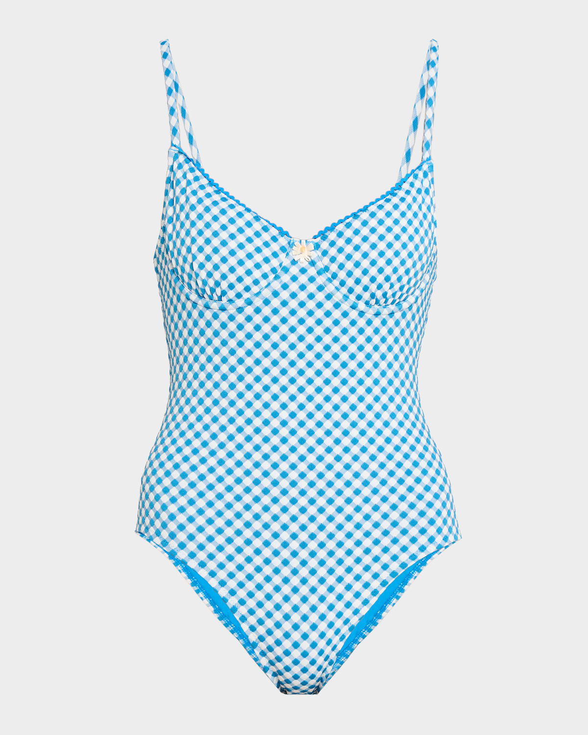 Solid & Striped The Taylor Gingham One-piece Swimsuit In Multi