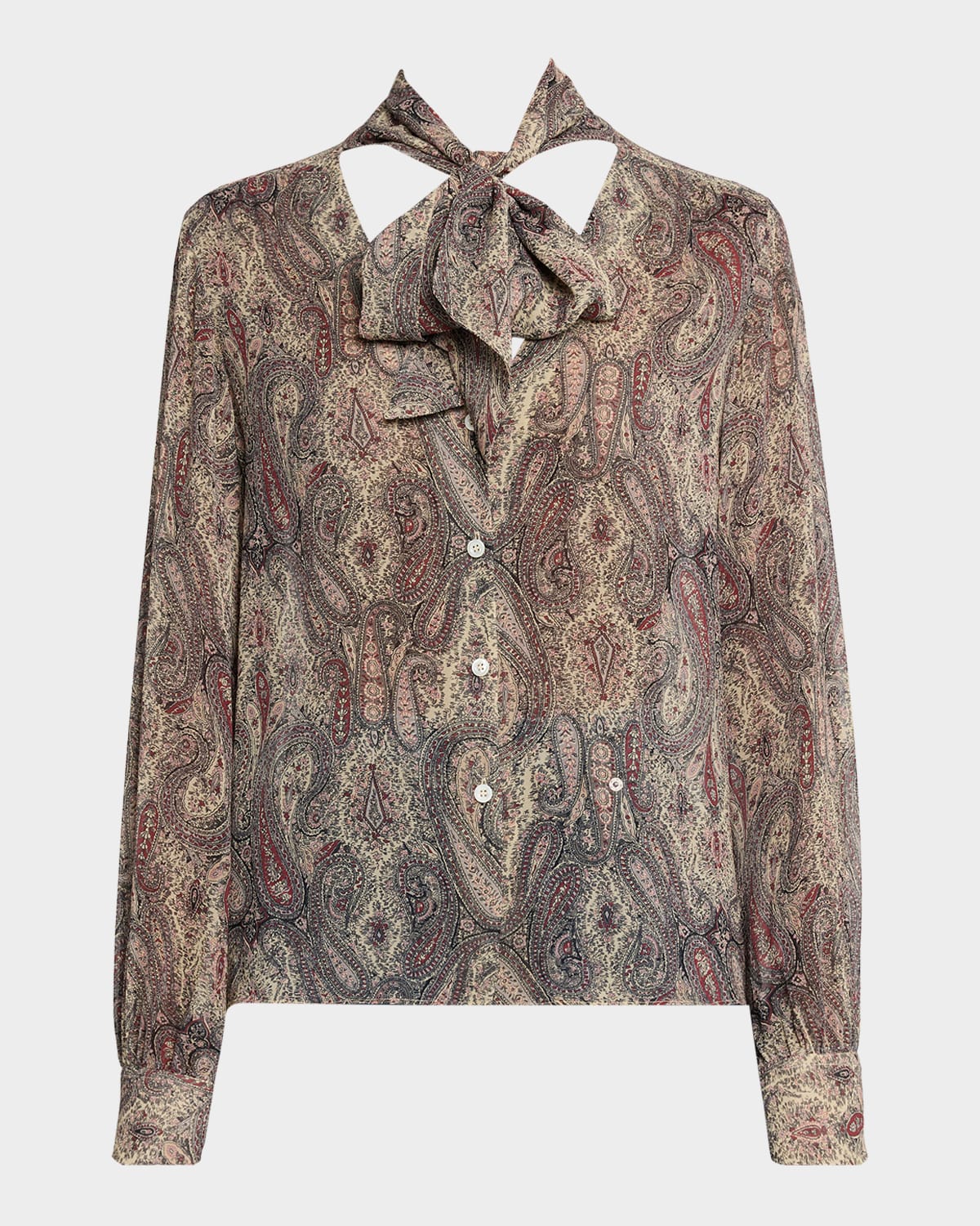 FRAME The Paisley Silk Blouse