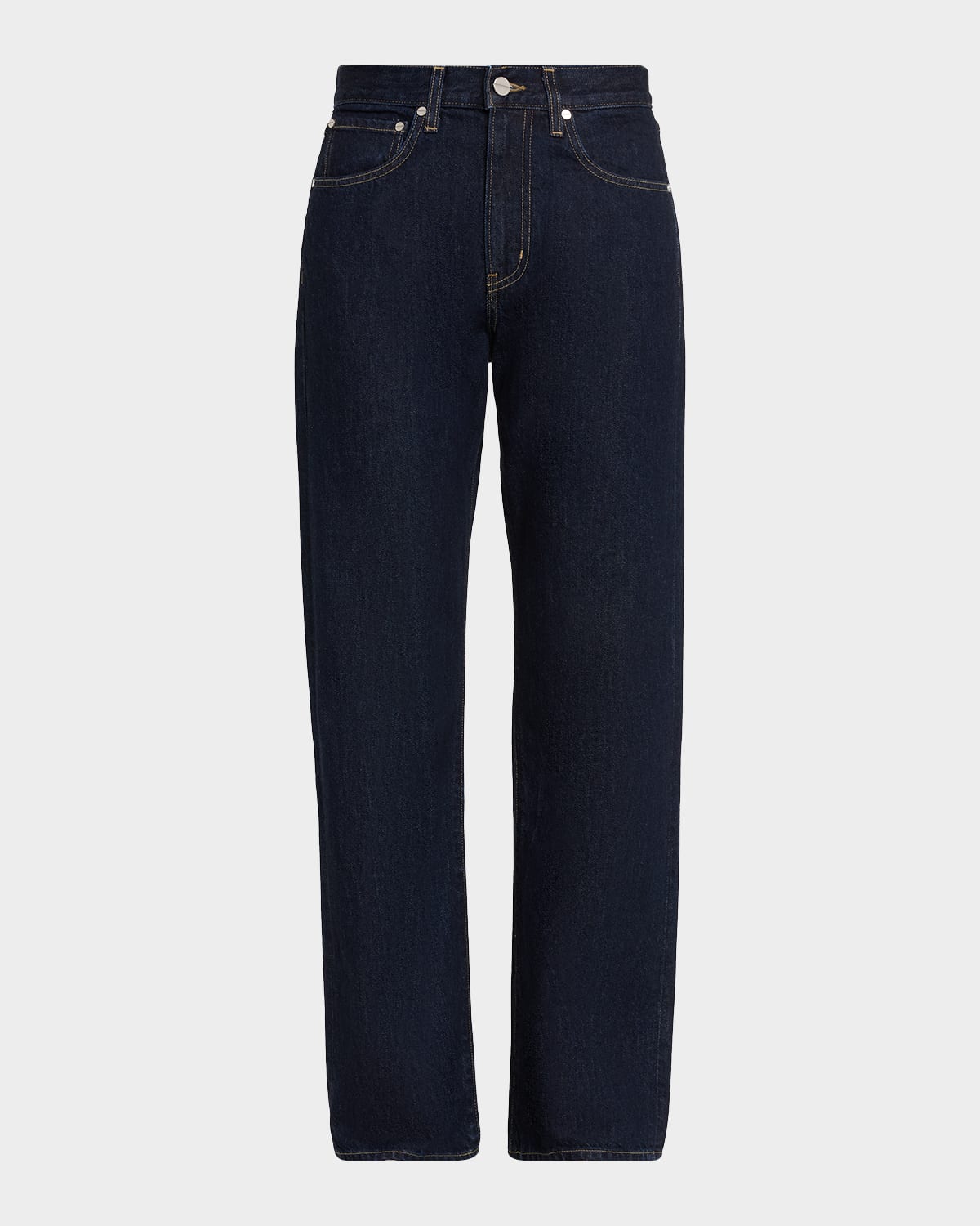 Twp Womens Indigo Resin Kent Straight-leg Denim Jeans In Black