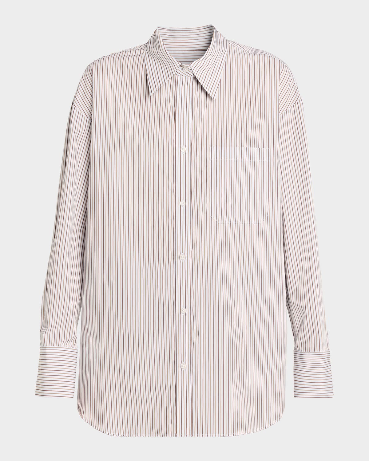 Twp Big Joe Striped Cotton Button-front Shirt In Multi