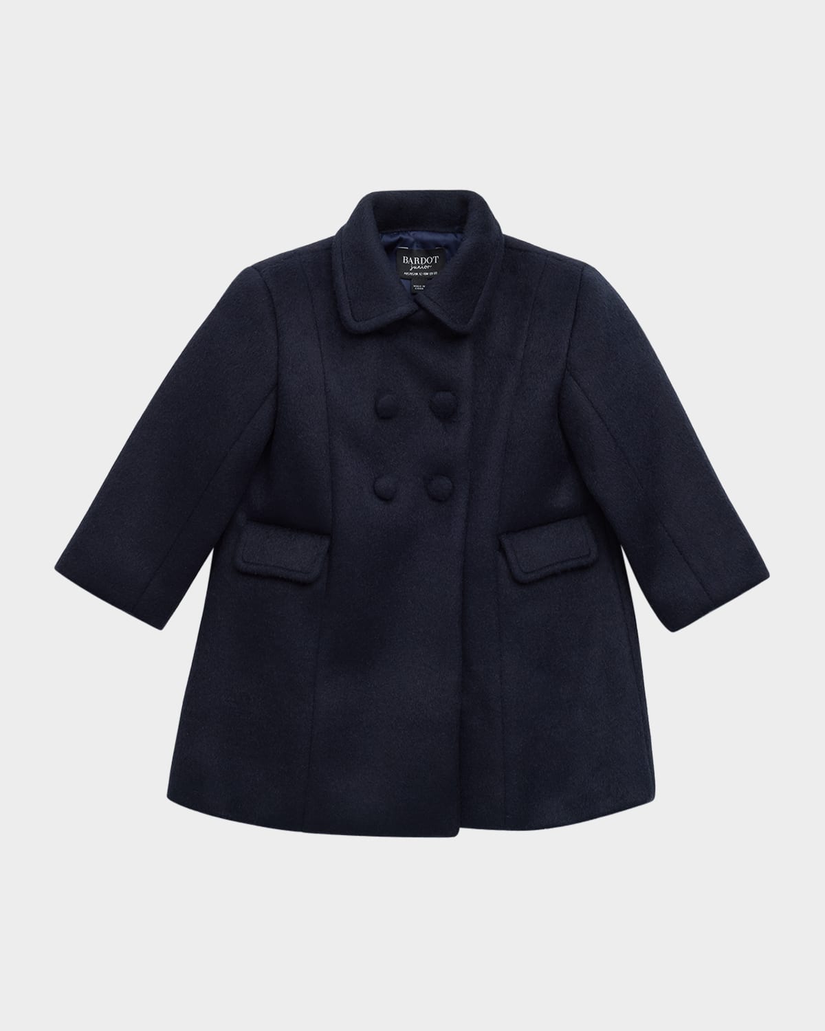 Bardot Junior Girl's Leah Long Wool-blend Coat In Blue